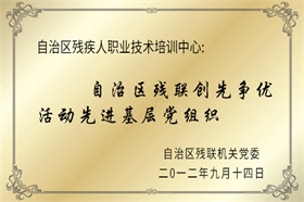 標(biāo)題：自治區(qū)殘聯(lián)創(chuàng)先爭優(yōu)活動先進(jìn)基層黨組織
瀏覽次數(shù)：52573
發(fā)布時間：2012-07-01